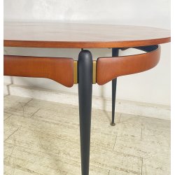 TAVOLO PRANZO DESIGN Sergio Cobolli Gigli ANNI 50 PERMANENTE CANTÙ VETRO LEGNO