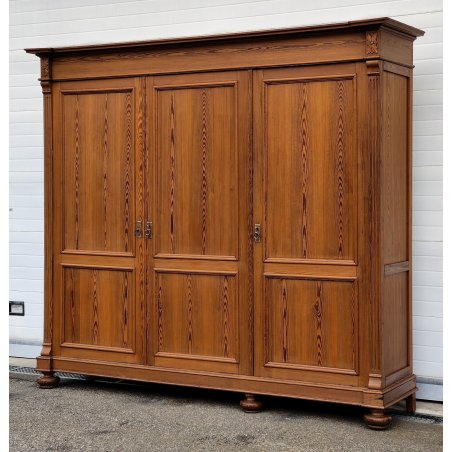 ANTICO ARMADIO PIEMONTESE 3 ANTE legno larice CASSETTI epoca 1900 GUARDAROBA