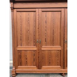 ANTICO ARMADIO PIEMONTESE 3 ANTE legno larice CASSETTI epoca 1900 GUARDAROBA