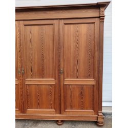 ANTICO ARMADIO PIEMONTESE 3 ANTE legno larice CASSETTI epoca 1900 GUARDAROBA
