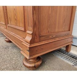 ANTICO ARMADIO PIEMONTESE 3 ANTE legno larice CASSETTI epoca 1900 GUARDAROBA