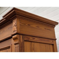 ANTICO ARMADIO PIEMONTESE 3 ANTE legno larice CASSETTI epoca 1900 GUARDAROBA