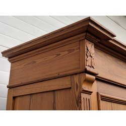 ANTICO ARMADIO PIEMONTESE 3 ANTE legno larice CASSETTI epoca 1900 GUARDAROBA