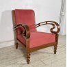RARA POLTRONA ART DECÒ ANNI 40 LEGNO STOFFA ARMCHAIR SEDIA SALOTTO DESIGN CHAIR