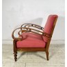 RARA POLTRONA ART DECÒ ANNI 40 LEGNO STOFFA ARMCHAIR SEDIA SALOTTO DESIGN CHAIR