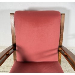 RARA POLTRONA ART DECÒ ANNI 40 LEGNO STOFFA ARMCHAIR SEDIA SALOTTO DESIGN CHAIR