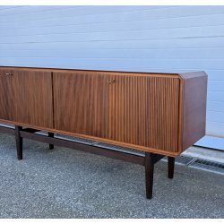 CREDENZA GRISSINATA DESIGN ANNI 70 SIDEBOARD VINTAGE LEGNO DISPENSA 6 ANTE