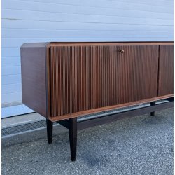 CREDENZA GRISSINATA DESIGN ANNI 70 SIDEBOARD VINTAGE LEGNO DISPENSA 6 ANTE