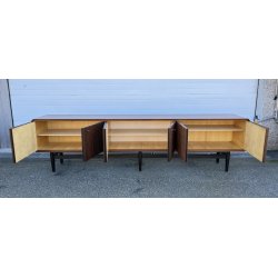CREDENZA GRISSINATA DESIGN ANNI 70 SIDEBOARD VINTAGE LEGNO DISPENSA 6 ANTE