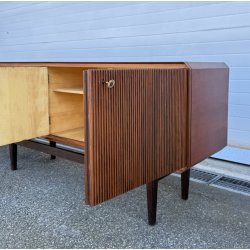 CREDENZA GRISSINATA DESIGN ANNI 70 SIDEBOARD VINTAGE LEGNO DISPENSA 6 ANTE
