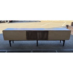 CREDENZA GRISSINATA DESIGN ANNI 70 SIDEBOARD VINTAGE LEGNO DISPENSA 6 ANTE