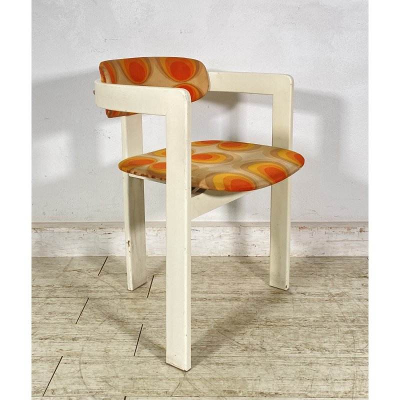 SEDIA DESIGN Augusto Savini LEGNO LACCATO POLTRONA VINTAGE ANNI 60 ARMCHAIR