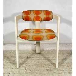 SEDIA DESIGN Augusto Savini LEGNO LACCATO POLTRONA VINTAGE ANNI 60 ARMCHAIR