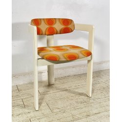 SEDIA DESIGN Augusto Savini LEGNO LACCATO POLTRONA VINTAGE ANNI 60 ARMCHAIR