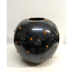 GRANDE VASO GLOBO CERAMICA S.P.I.C.A. Albisola ø 31 cm SPIGA DECO' FUTURISTA '30