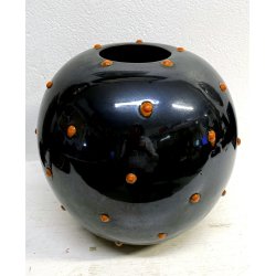 GRANDE VASO GLOBO CERAMICA S.P.I.C.A. Albisola ø 31 cm SPIGA DECO' FUTURISTA '30