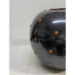GRANDE VASO GLOBO CERAMICA S.P.I.C.A. Albisola ø 31 cm SPIGA DECO' FUTURISTA '30