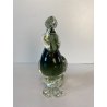 SCULTURA UCCELLO PELLICANO VETRO Murano SOMMERSO VERDE TRASPARENTE Seguso '50