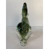 SCULTURA UCCELLO PELLICANO VETRO Murano SOMMERSO VERDE TRASPARENTE Seguso '50