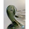SCULTURA UCCELLO PELLICANO VETRO Murano SOMMERSO VERDE TRASPARENTE Seguso '50