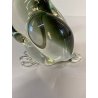 SCULTURA UCCELLO PELLICANO VETRO Murano SOMMERSO VERDE TRASPARENTE Seguso '50