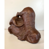SCULTURA Selvino Sabbadini TERRACOTTA PATINATA ELEFANTI SCENA GIOCO MATERNITA'