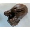 SCULTURA Selvino Sabbadini TERRACOTTA PATINATA ELEFANTI SCENA GIOCO MATERNITA'