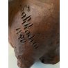 SCULTURA Selvino Sabbadini TERRACOTTA PATINATA ELEFANTI SCENA GIOCO MATERNITA'