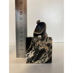 PICCOLA SCULTURA BRONZO MODERNISTA FIGURA FEMMINILE FIRMATA "GL" NUMERATA 24/30