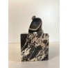 PICCOLA SCULTURA BRONZO MODERNISTA FIGURA FEMMINILE FIRMATA "GL" NUMERATA 24/30