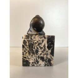 PICCOLA SCULTURA BRONZO MODERNISTA FIGURA FEMMINILE FIRMATA "GL" NUMERATA 24/30