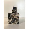 PICCOLA SCULTURA BRONZO MODERNISTA FIGURA FEMMINILE FIRMATA "GL" NUMERATA 24/30