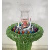 RARA FONTANA VETRO MURANO ANNI 50 FUNZIONANTE SQUALI FIORI FOGLIE VETRO SAGOMATO