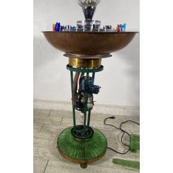 RARA FONTANA VETRO MURANO ANNI 50 FUNZIONANTE SQUALI FIORI FOGLIE VETRO SAGOMATO