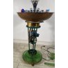 RARA FONTANA VETRO MURANO ANNI 50 FUNZIONANTE SQUALI FIORI FOGLIE VETRO SAGOMATO