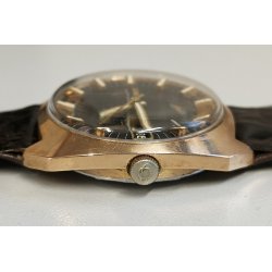 OROLOGIO POLSO DORATO Enicar Ocean Pearl Automatic AR 167D anni 70 DAY DATE