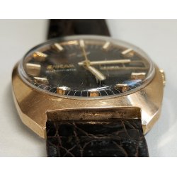 OROLOGIO POLSO DORATO Enicar Ocean Pearl Automatic AR 167D anni 70 DAY DATE