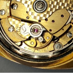 OROLOGIO POLSO DORATO Enicar Ocean Pearl Automatic AR 167D anni 70 DAY DATE