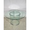TAVOLO PRANZO ROTONDO VETRO anni 70 DESIGN ATTR. Gallotti & Radice TABLE GLASS