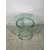 TAVOLO PRANZO ROTONDO VETRO anni 70 DESIGN ATTR. Gallotti & Radice TABLE GLASS