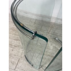 TAVOLO PRANZO ROTONDO VETRO anni 70 DESIGN ATTR. Gallotti & Radice TABLE GLASS