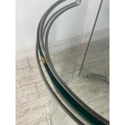 TAVOLO PRANZO ROTONDO VETRO anni 70 DESIGN ATTR. Gallotti & Radice TABLE GLASS