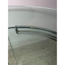 TAVOLO PRANZO ROTONDO VETRO anni 70 DESIGN ATTR. Gallotti & Radice TABLE GLASS