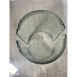 TAVOLO PRANZO ROTONDO VETRO anni 70 DESIGN ATTR. Gallotti & Radice TABLE GLASS