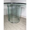 TAVOLO PRANZO ROTONDO VETRO anni 70 DESIGN ATTR. Gallotti & Radice TABLE GLASS