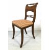 ANTICO SET 6 SEDIA STILE IMPERO LEGNO MASSELLO NOCE OLD DINING CHAIRS VINTAGE