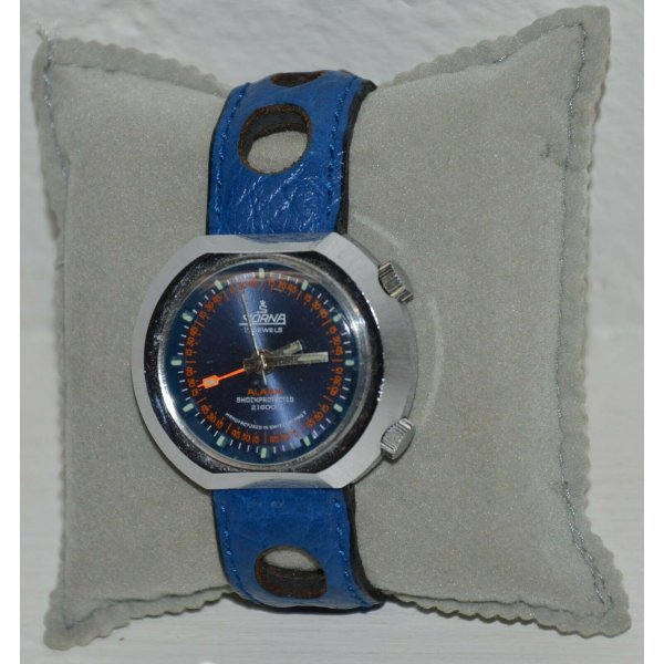 SORNA 21600 orologio polso VINTAGE anni 70 ALARM SPORT WATCH MONTRE collezione