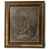 ANTICA INCISIONE HYVER WATTEAU PINX JEAN AUDRAN SCULP ARGENTO 800 SILVER EPOCA
