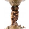 ANTICA COPPA VINO VETRO RUBINO OTTONE CALICE VASO BICCHIERE CHIESA EPOCA 1700