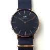 OROLOGIO POLSO DANIEL WELLINGTON CLASSIC CORNWELL NERO VINTAGE WRIST WATCH
